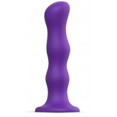 Фиолетовая насадка Strap-On-Me Dildo Geisha Balls size XL - Strap-on-me - купить с доставкой в Ростове-на-Дону