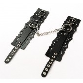 Узорчатые кожаные оковы с регулируемыми ремешками - Crazy Handmade - купить с доставкой в Ростове-на-Дону