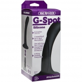 Черная изогнутая насадка Vac-U-Lock G-Spot - 16,5 см. - Doc Johnson - купить с доставкой в Ростове-на-Дону