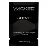 Крем для массажа и мастурбации Wicked Stroking and Massage Creme - 3 мл. - Wicked - купить с доставкой в Ростове-на-Дону