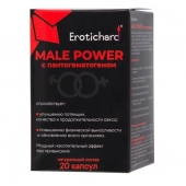 Капсулы для мужчин Erotichard male power с пантогематогеном - 20 капсул (0,370 гр.) - Erotic Hard - купить с доставкой в Ростове-на-Дону