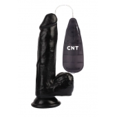 Черный вибратор-реалистик 7.4 Stud Realistic Dildo - 19 см. - CNT