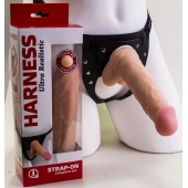 Страпон Harness из двух предметов: регулируемые трусики и насадка-фаллос - 17,5 см. - LOVETOY (А-Полимер) - купить с доставкой в Ростове-на-Дону