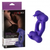 Фиолетовое эрекционное виброкольцо с двумя моторами Silicone Rechargeable Triple Orgasm Enhancer - California Exotic Novelties - в Ростове-на-Дону купить с доставкой