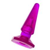 Фиолетовая анальная пробка BUTT PLUG - 9,5 см. - Toyfa Basic