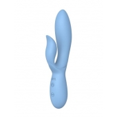 Голубой вибратор-кролик из силикона Isida - 21 см. - Le Frivole