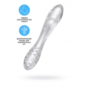 Прозрачный двусторонний стеклянный фаллоимитатор Dazzling Crystal 1 - 18,5 см. - Satisfyer