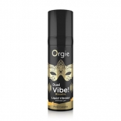 Съедобный гель Dual Vibe Pina Colada с эффектом вибрации и вкусом коктейля пина колада - 15 мл. - ORGIE - купить с доставкой в Ростове-на-Дону