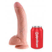 Телесный фаллоимитатор 9 King Cock with Balls - 22,9 см. - Pipedream