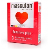 Презервативы Masculan Sensitive plus - 3 шт. - Masculan - купить с доставкой в Ростове-на-Дону