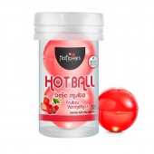 Лубрикант на масляной основе Hot Ball Beija Muito с ароматом ягод (2 шарика по 3 гр.) - HotFlowers - купить с доставкой в Ростове-на-Дону