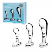 Набор из 3 стальных стимуляторов простаты Stainless Steel P-spot Training Set - b-Vibe - в Ростове-на-Дону купить с доставкой