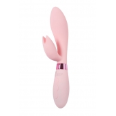 Нежно-розовый вибратор-кролик с независимыми моторчиками Indeep Malena - 21,5 см. - Indeep
