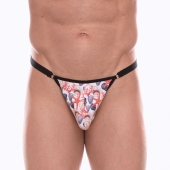 Мужские трусы-тонги с принтом в виде разноцветных ракушек - Don Moris купить с доставкой Мужские трусы-тонги с принтом в виде разноцветных ракушек - Don Moris купить с доставкой