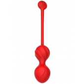 Красные вагинальные виброшарики Magic с управлением через приложение - Eroticon