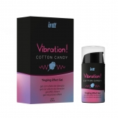 Жидкий вибратор Vibration Cotton Candy с ароматом сахарной ваты - 15 мл. - INTT - купить с доставкой в Ростове-на-Дону