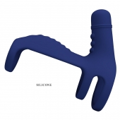 Синяя вибронасадка на пенис Vibrating Penis Sling - Baile - в Ростове-на-Дону купить с доставкой