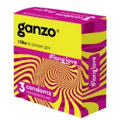 Презервативы с анестетиком для продления удовольствия Ganzo Long Love - 3 шт. - Ganzo - купить с доставкой в Ростове-на-Дону