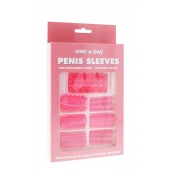 Набор из 7 розовых насадок на пенис ONE-A-DAY PENIS SLEEVES PINK - Seven Creations - в Ростове-на-Дону купить с доставкой