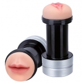 Двусторонний мастурбатор REALSTUFF 2 IN 1 HUMMER MOUTH   VAGINA - ротик и вагина - Dream Toys - в Ростове-на-Дону купить с доставкой