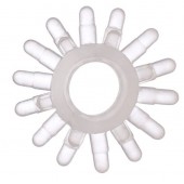 Прозрачное гелевое эрекционное кольцо с шипиками - Toyfa Basic - в Ростове-на-Дону купить с доставкой