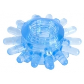 Голубая гелевая насадка с шипиками - Toyfa Basic - в Ростове-на-Дону купить с доставкой