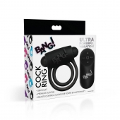 Черное эрекционное виброкольцо 28X Remote Control Vibrating Cock Ring   Bullet - XR Brands - в Ростове-на-Дону купить с доставкой