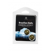 Набор из 2 шариков с массажным маслом Brazilian Balls с ледяным эффектом - Secret Play - купить с доставкой в Ростове-на-Дону