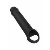 Черная насадка-удлинитель с вибрацией Vibrating Extender With Remote - Dream Toys - в Ростове-на-Дону купить с доставкой