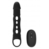 Черная насадка-удлинитель Vibrating Extender With Remote с вибрацией - Dream Toys - в Ростове-на-Дону купить с доставкой