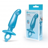 Голубая анальная пробка для массажа простаты Hither Silicone Prostate Plug - 14,3 см. - b-Vibe - в Ростове-на-Дону купить с доставкой