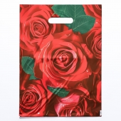 Пакет с цветочным принтом и вырубной ручкой (30х40 см) - Сима-Ленд - купить с доставкой в Ростове-на-Дону