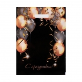 Пакет с вырубной ручкой и принтом в виде шариков (30х40 см) - Сима-Ленд - купить с доставкой в Ростове-на-Дону