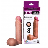 Фаллическая насадка для страпона UNICOCK 8  - 20 см. - LOVETOY (А-Полимер) - купить с доставкой в Ростове-на-Дону