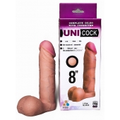 Фаллическая насадка для страпона UNICOCK 8  - 20 см. - LOVETOY (А-Полимер) - купить с доставкой в Ростове-на-Дону