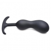 Черный массажер простаты с утяжелителями Premium Silicone Weighted Prostate Plug Large - 18,8 см. - XR Brands - в Ростове-на-Дону купить с доставкой