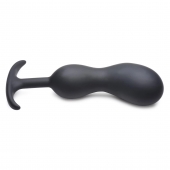 Черный массажер простаты с утяжелителями Premium Silicone Weighted Prostate Plug XL - 20,8 см. - XR Brands - в Ростове-на-Дону купить с доставкой