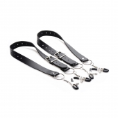 Ремни с зажимами для половых губ Spread Labia Spreader Straps with Clamps - XR Brands - купить с доставкой в Ростове-на-Дону