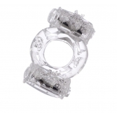 Прозрачное виброкольцо с двумя вибропульками - Toyfa Basic - в Ростове-на-Дону купить с доставкой