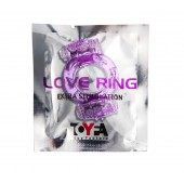 Фиолетовое виброкольцо с двумя вибропульками - Toyfa Basic - в Ростове-на-Дону купить с доставкой