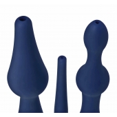 Набор из 3 универсальных насадок для анального душа Universal 3 Piece Silicone Enema Attachment Set - XR Brands - купить с доставкой в Ростове-на-Дону