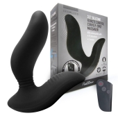 Черный вибромассажер простаты 3,5’’ Remote Control Curve P-spot Massager - 12 см. - Erokay - в Ростове-на-Дону купить с доставкой