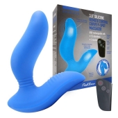 Синий вибромассажер простаты 3,5’’ Remote Control Curve P-spot Massager - 12 см. - Erokay - в Ростове-на-Дону купить с доставкой