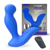 Синий вибромассажер простаты 3,5’’ Remote Control P-spot Massager - 12,5 см. - Erokay - в Ростове-на-Дону купить с доставкой