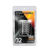 Прозрачная насадка на пенис с шишечками STAY HARD COCK SLEEVE 02 CLEAR - Blush Novelties - в Ростове-на-Дону купить с доставкой