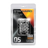 Прозрачная насадка с капельками STAY HARD COCK SLEEVE 05 CLEAR - Blush Novelties - в Ростове-на-Дону купить с доставкой