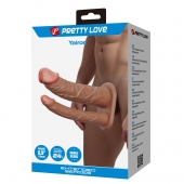 Реалистичная полая насадка на член для двойного проникновения Yairon - 17,5 см. - Baile - купить с доставкой в Ростове-на-Дону