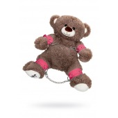 Бондажный набор: бурый мишка с розовыми оковами и наручниками - Pecado - купить с доставкой в Ростове-на-Дону