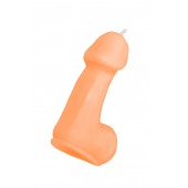 Оранжевая свеча в форме пениса - 47 гр. - Pecado - купить с доставкой в Ростове-на-Дону