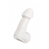 Белая свеча в форме пениса - 47 гр. - Pecado - купить с доставкой в Ростове-на-Дону